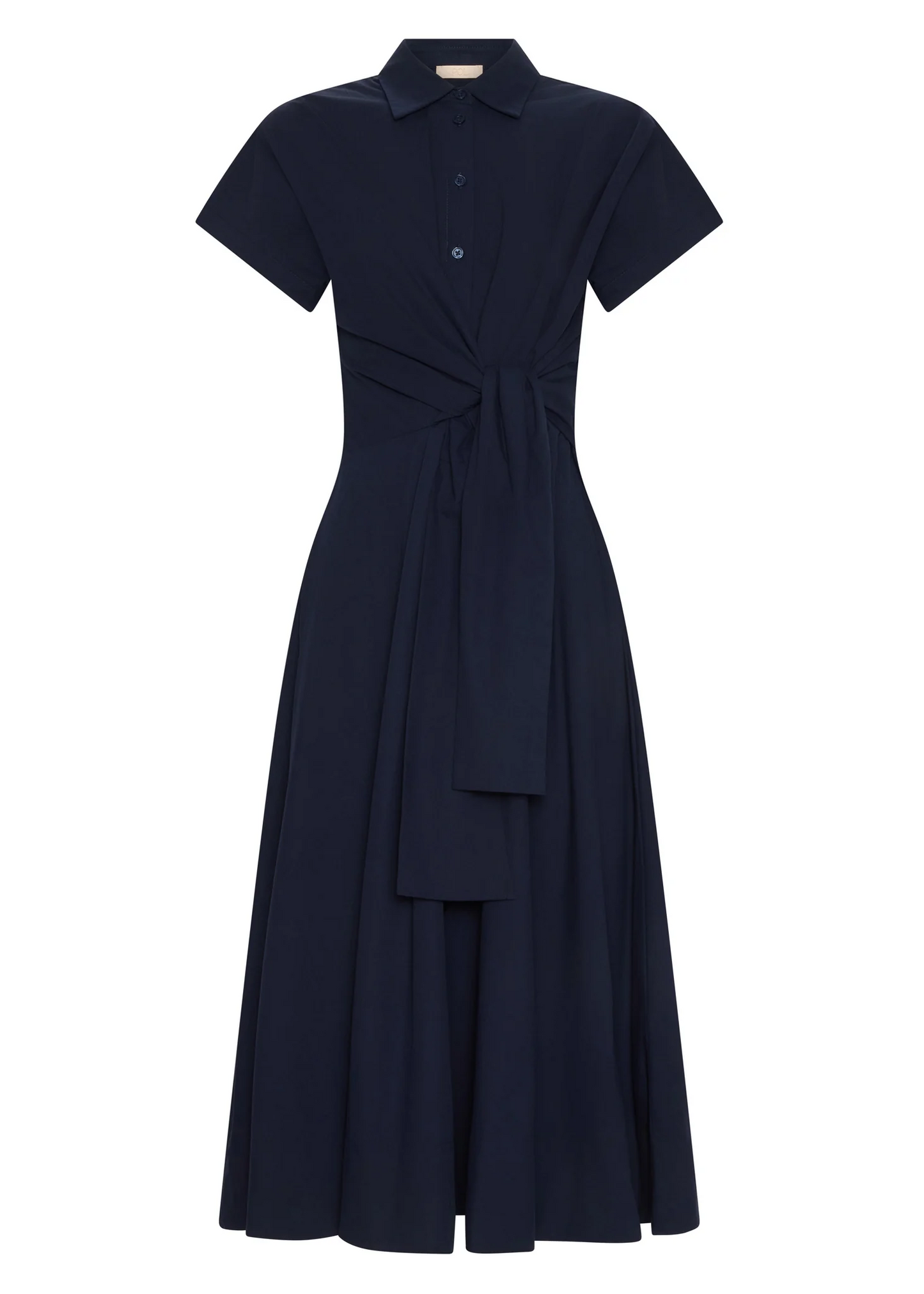 POL Elina Wrap Shirt Dress - Ink
