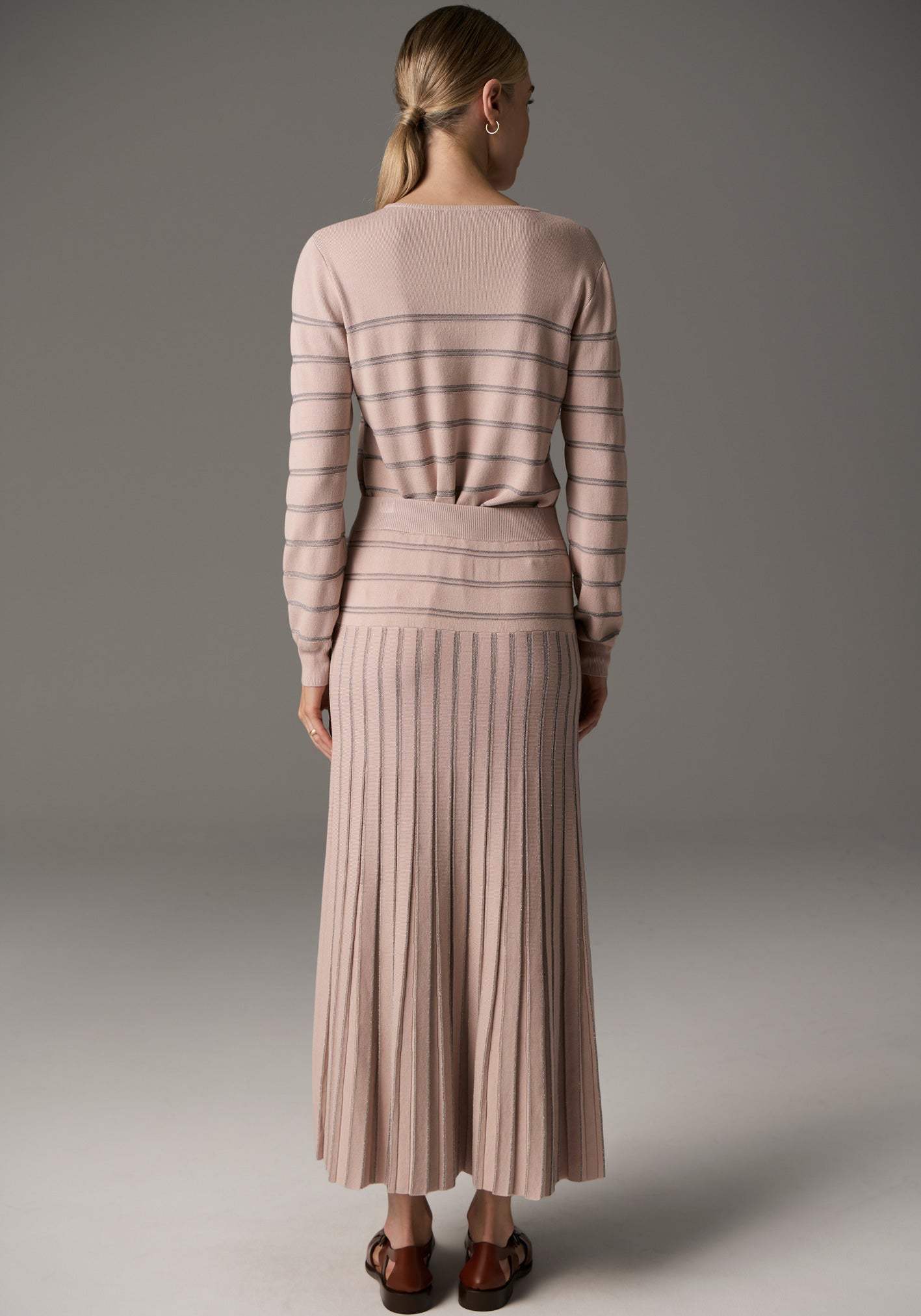 POL Gizelle Knit Lurex - Blush/Silver