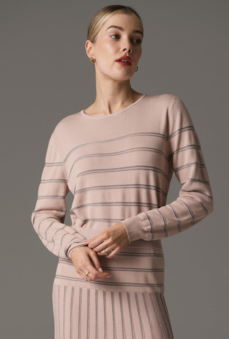 POL Gizelle Knit Lurex - Blush/Silver