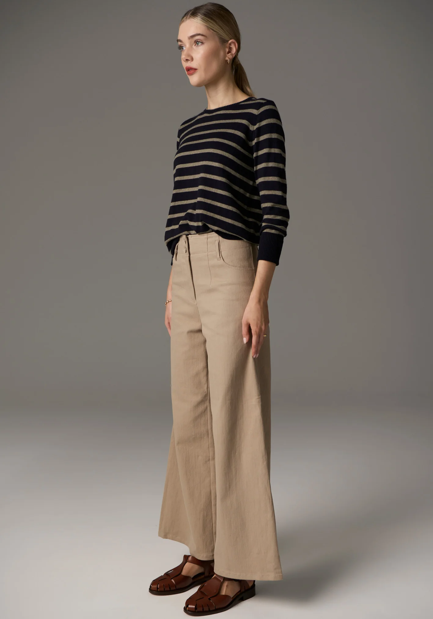 POL Lauren Wide Leg Jean - Sand