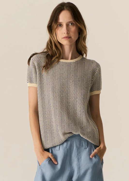 POL Jules Tee - Blue/Ivory