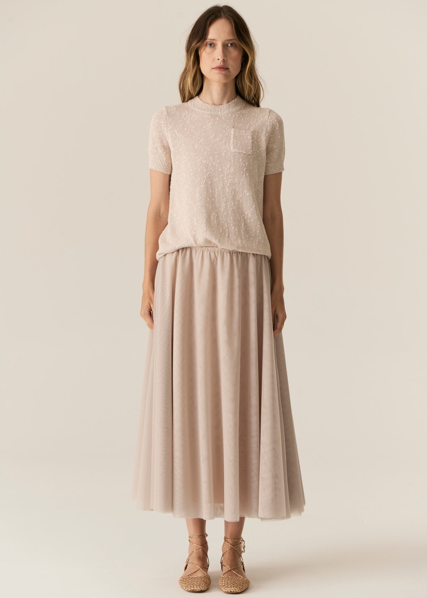 POL Pax Lurex Tee - Pink