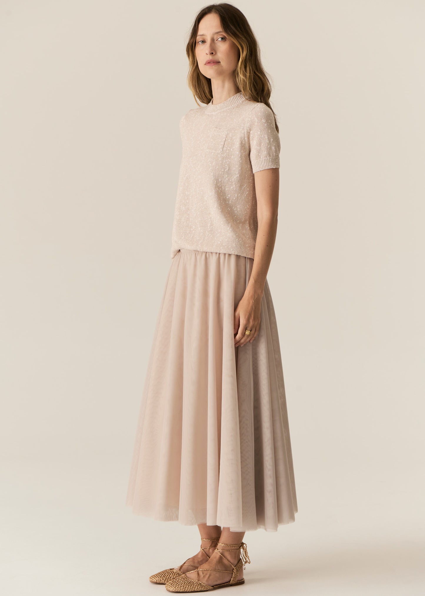 POL Pax Lurex Tee - Pink