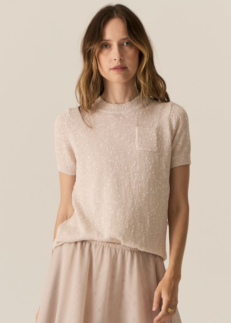 POL Pax Lurex Tee - Pink