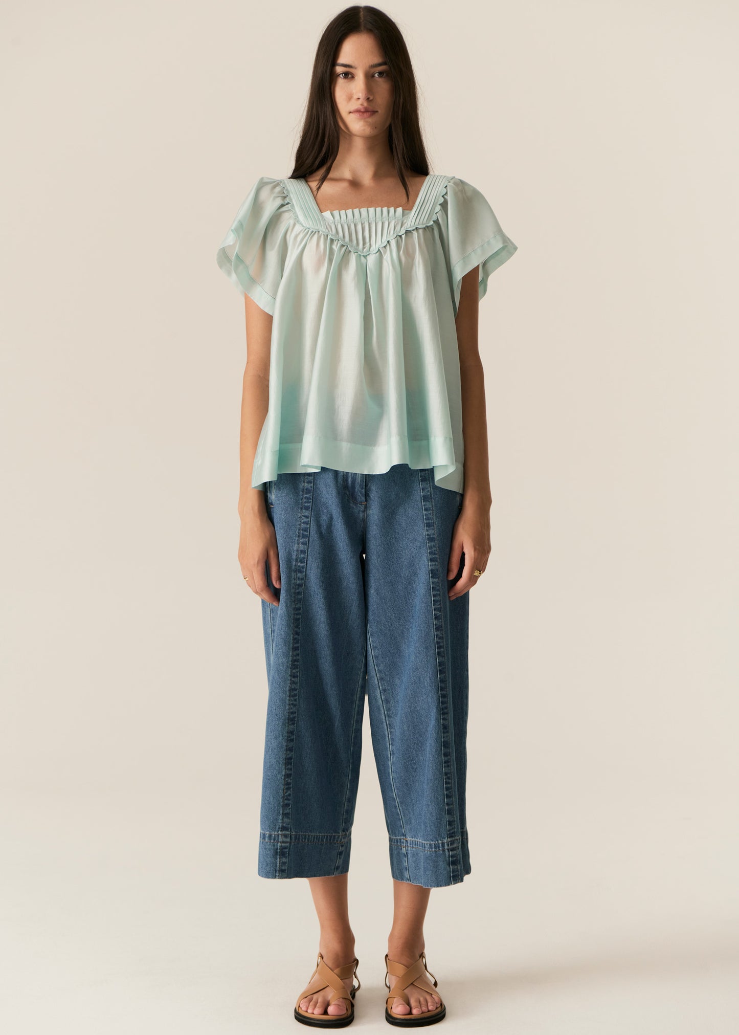 POL Carsen Crop Pant - Light Wash