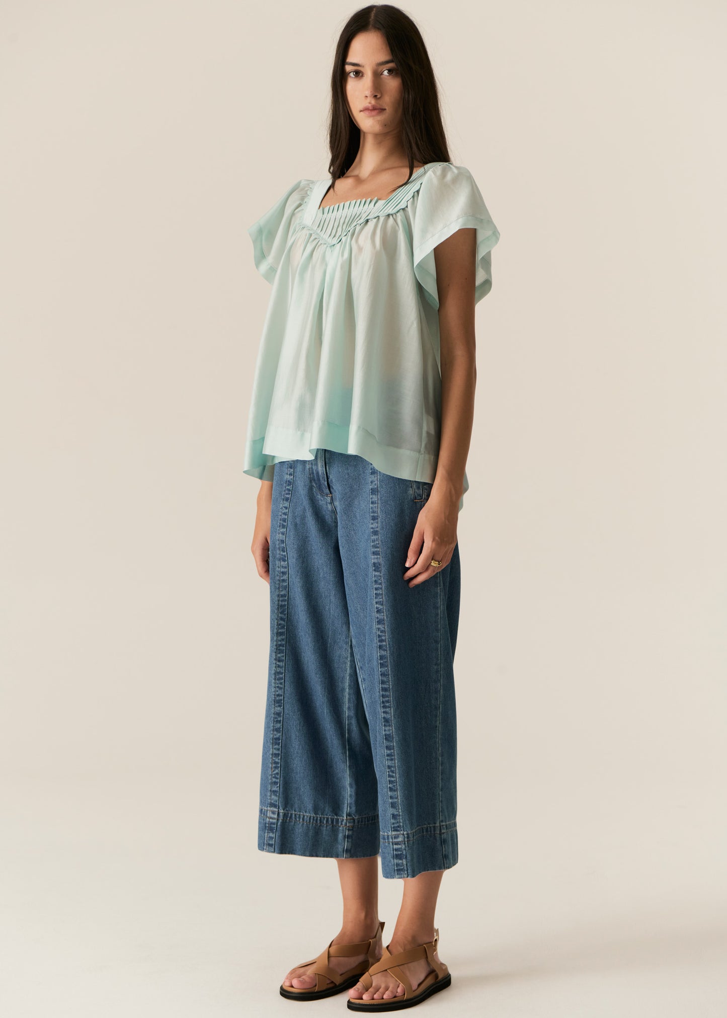 POL Carsen Crop Pant - Light Wash
