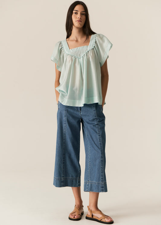 POL Carsen Crop Pant - Light Wash
