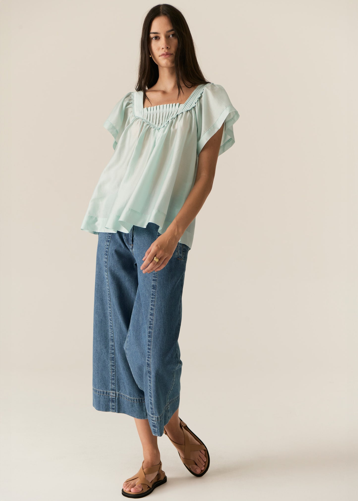 POL Carsen Crop Pant - Light Wash