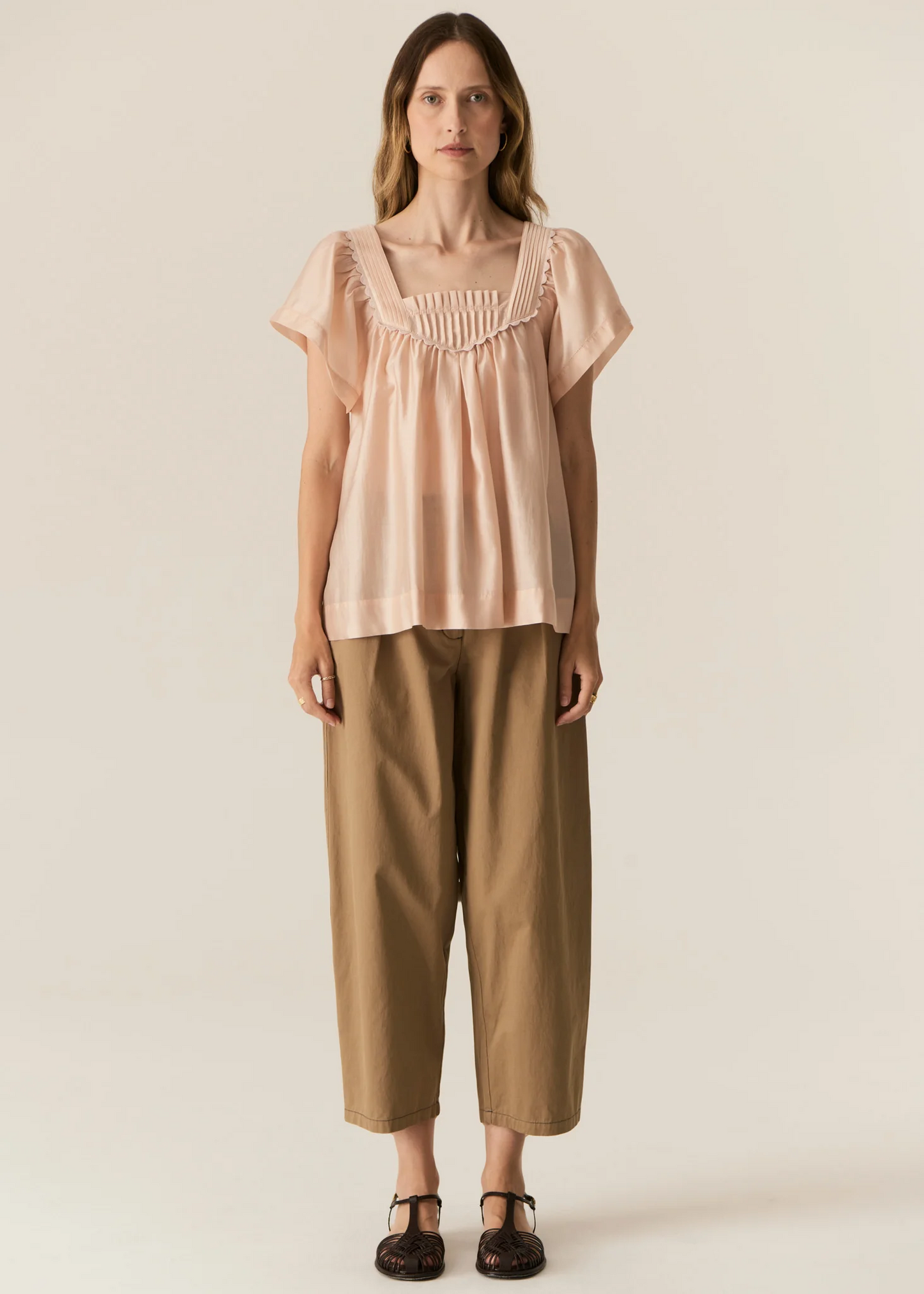 POL Avrid Barrel Pant - Khaki