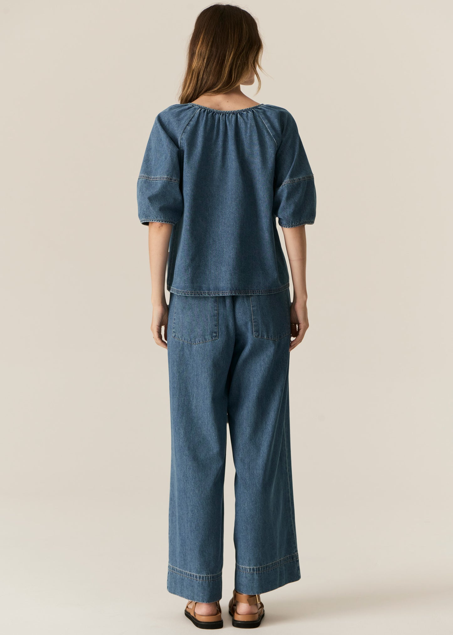 POL Carsen Top - Light Wash