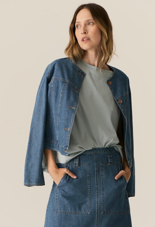 POL Carsen Jacket - Light Wash