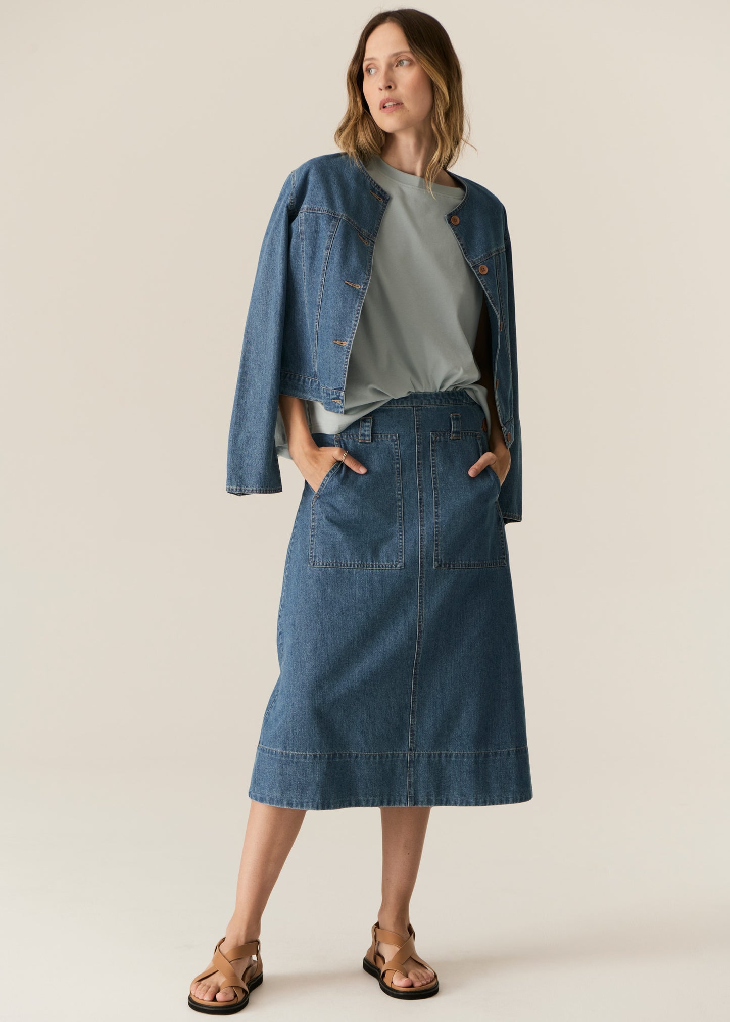 POL Carsen Jacket - Light Wash