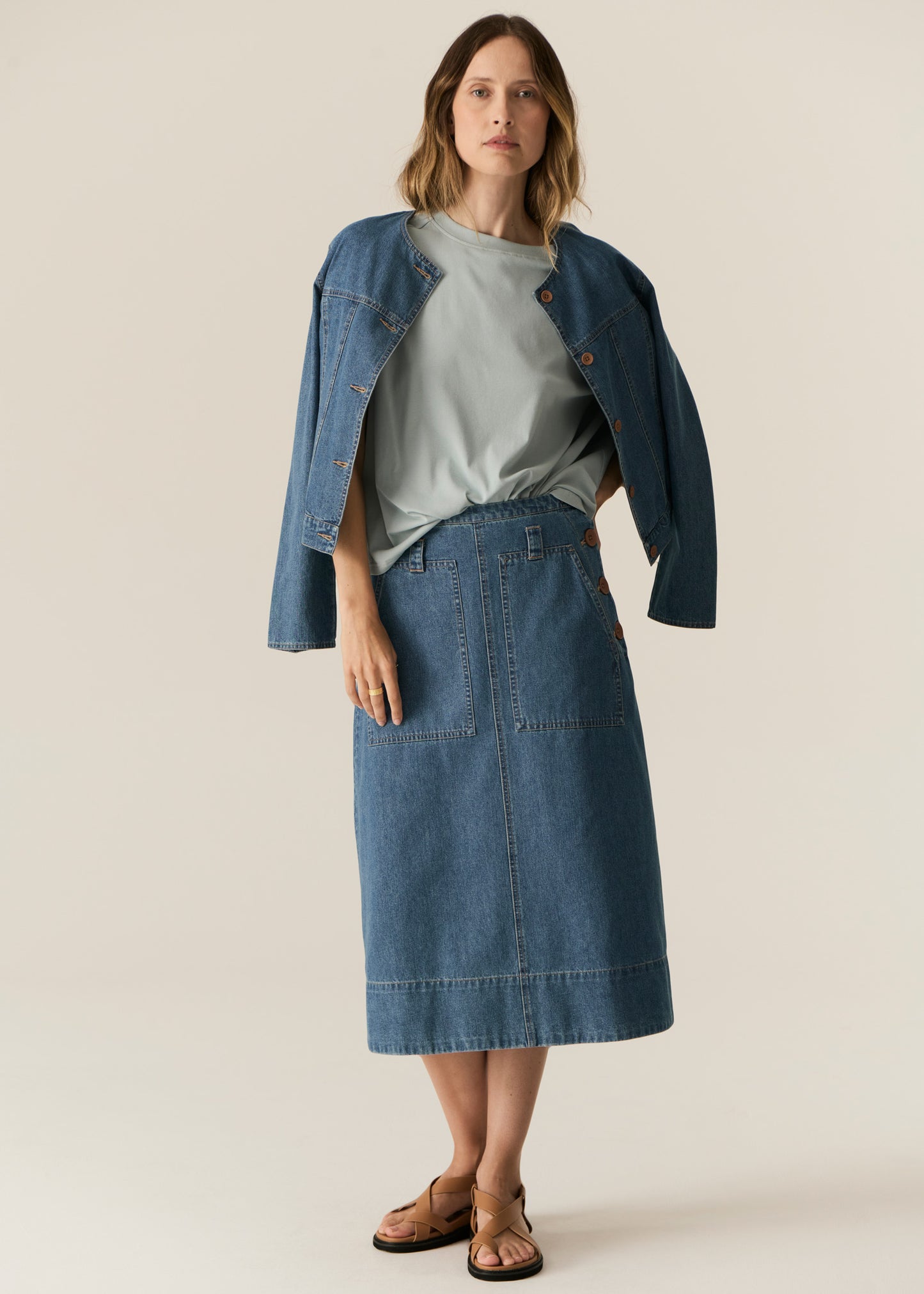POL Carsen Jacket - Light Wash