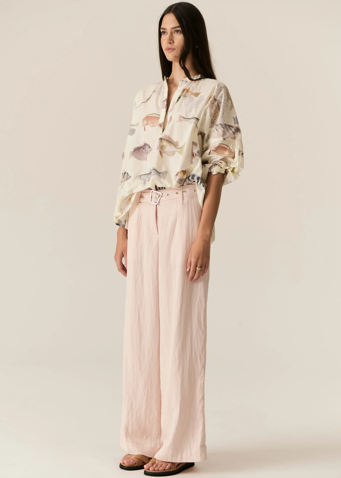 POL Faire Belted Pant - Blush