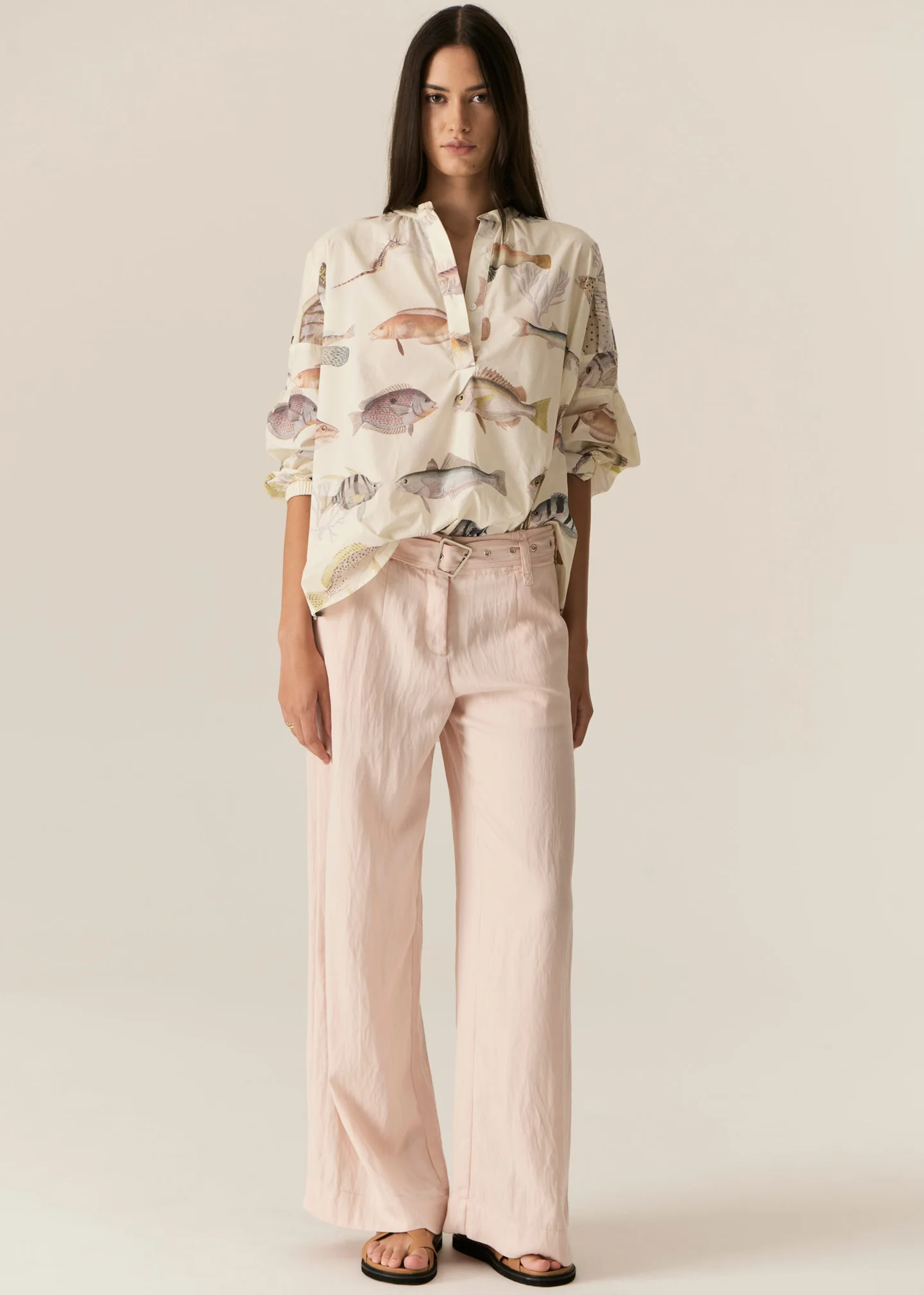POL Faire Belted Pant - Blush