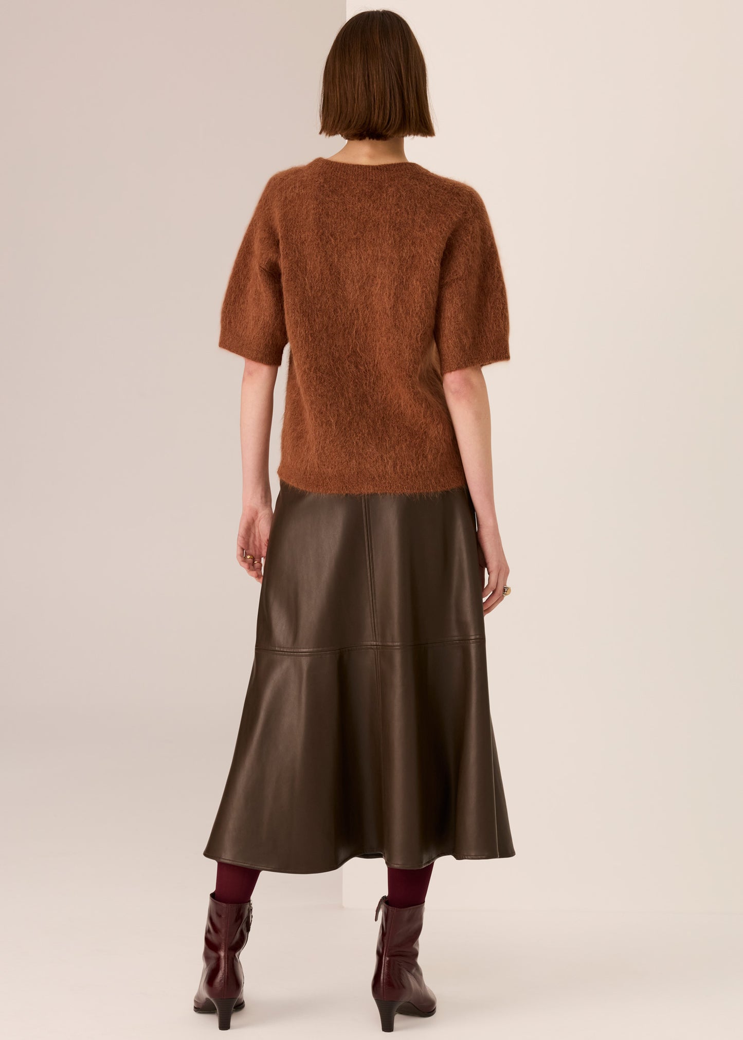 POL Haviland Beaded Knit Tee - Toffee