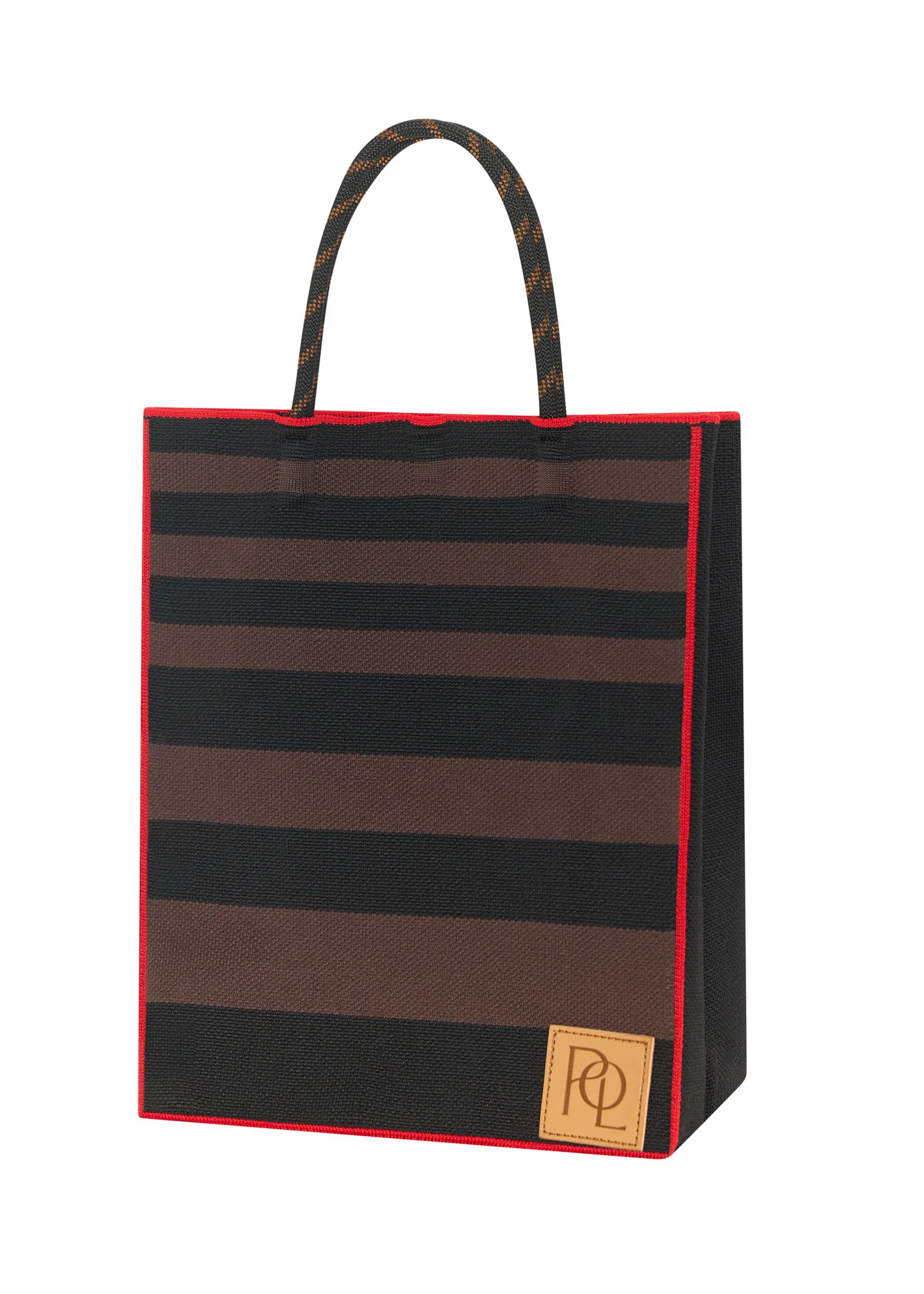 POL Kline Knit Tote - Choc/Black/Red