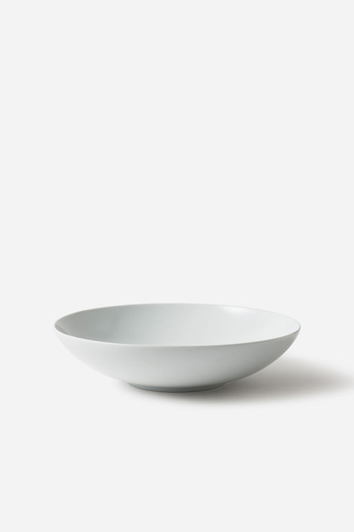 Citta Porcelain Shallow Bowl White Large