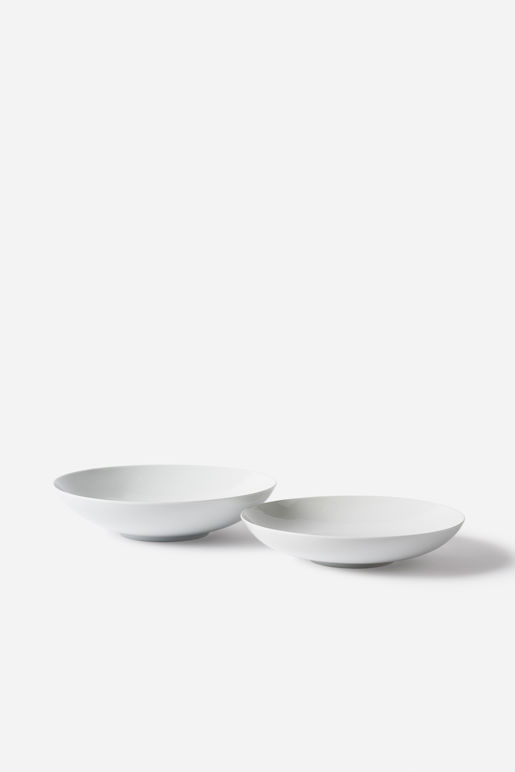 Citta Porcelain Shallow Bowl White Large