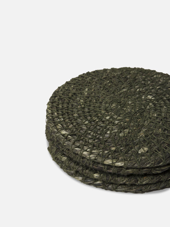 Citta Woven Coaster S/4 - Olive