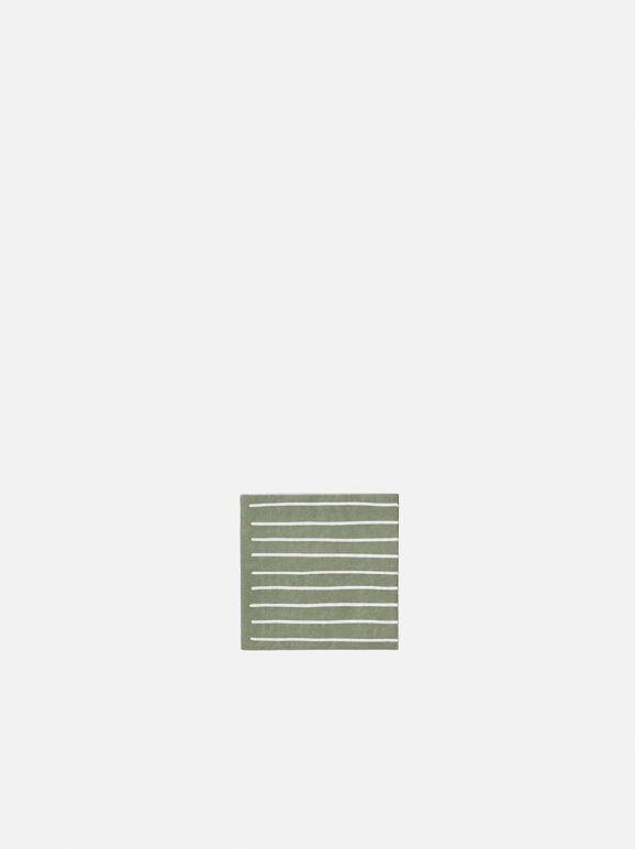 Citta Stripe Cocktail Napkin 20pk - Olive/White