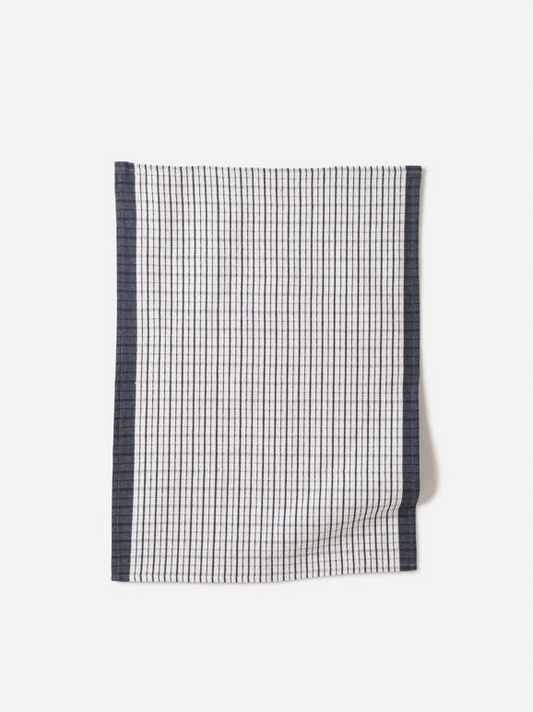 Citta Heavy Cotton Tea Towel - Navy/White