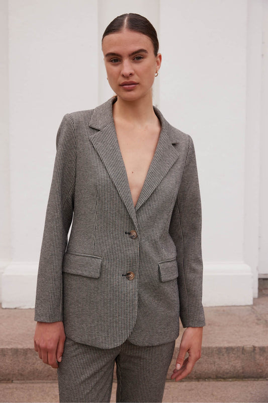Rue De Femme Elly Blazer - Oyster Grey