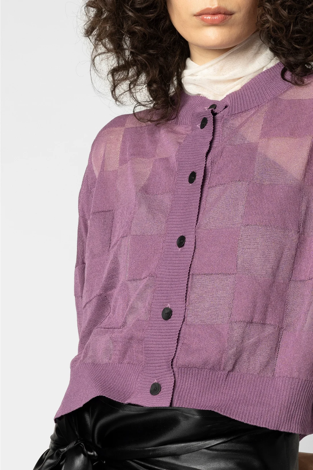 Taylor Reversed Square Catch Cardi - Vivid