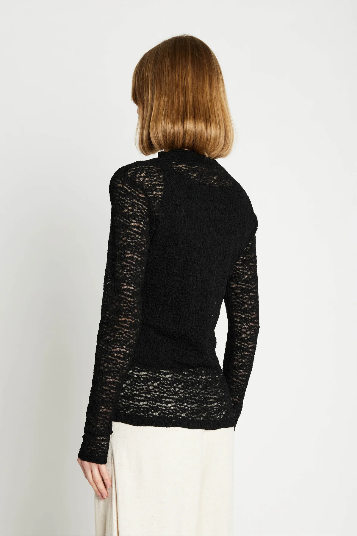 Rue de Femme Roll Neck Blouse Black (W25)