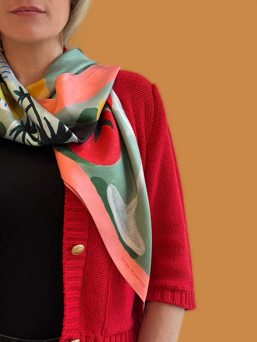 Dark Hampton The Studio Bon x DH The Bonnie Silk Scarf