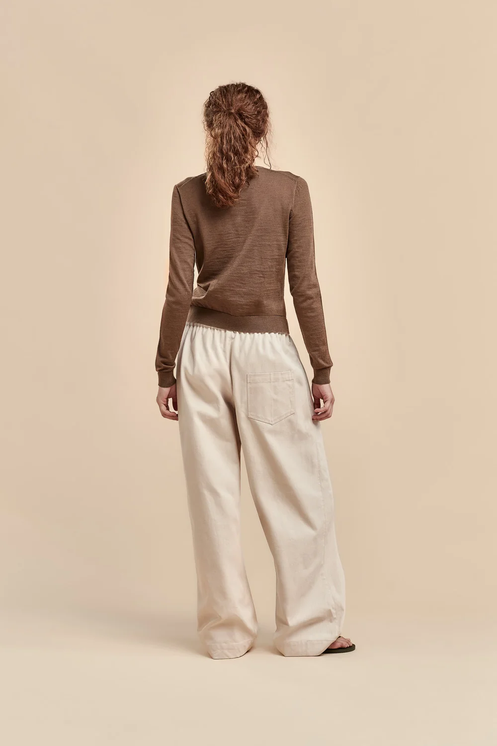 Standard Issue Merino Crop Crew Cardigan - Truffle