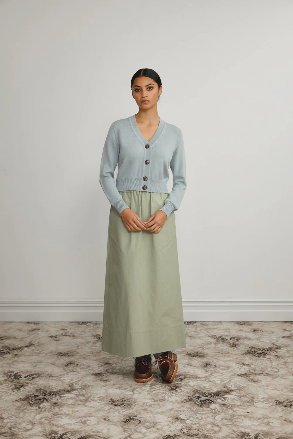 Standard Issue Cotton Broadcloth Skirt - Laurel