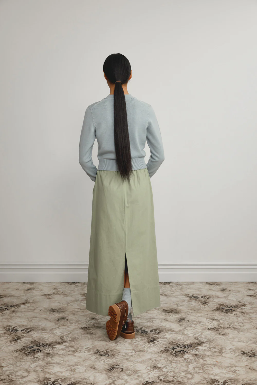 Standard Issue Cotton Broadcloth Skirt - Laurel