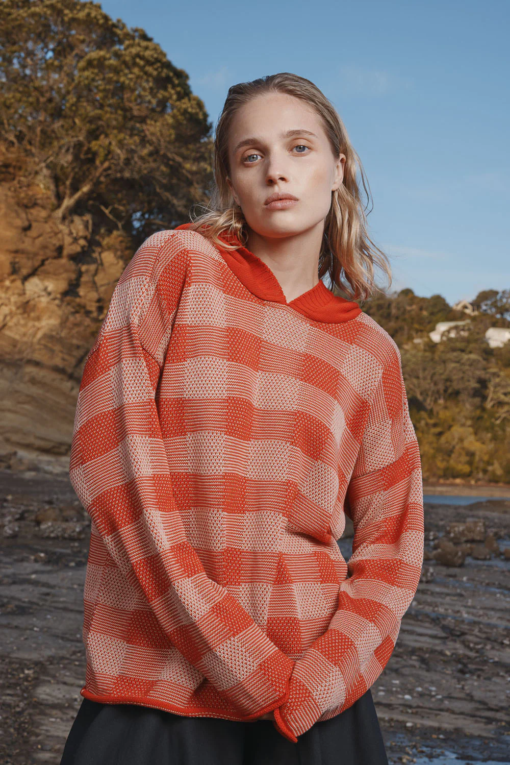 Standard Issue Cotton Universal Plaid Hoodie - Lambert/Blossom