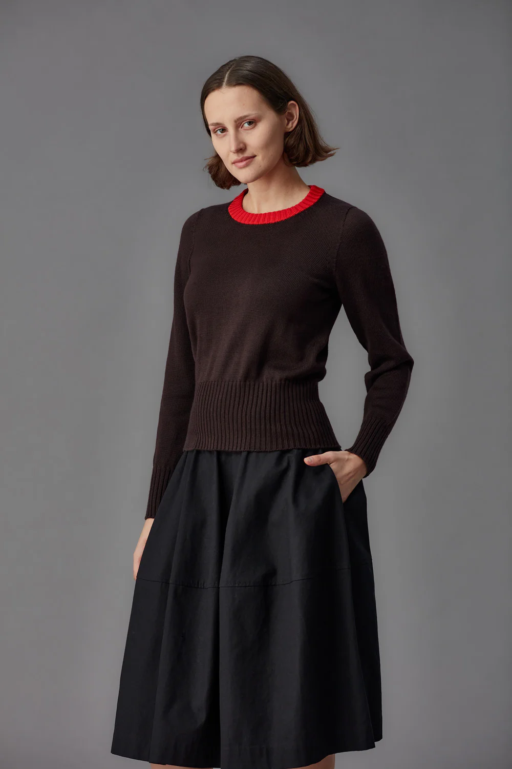 Standard Issue Merino Adore Jumper - Umber/Ribbon