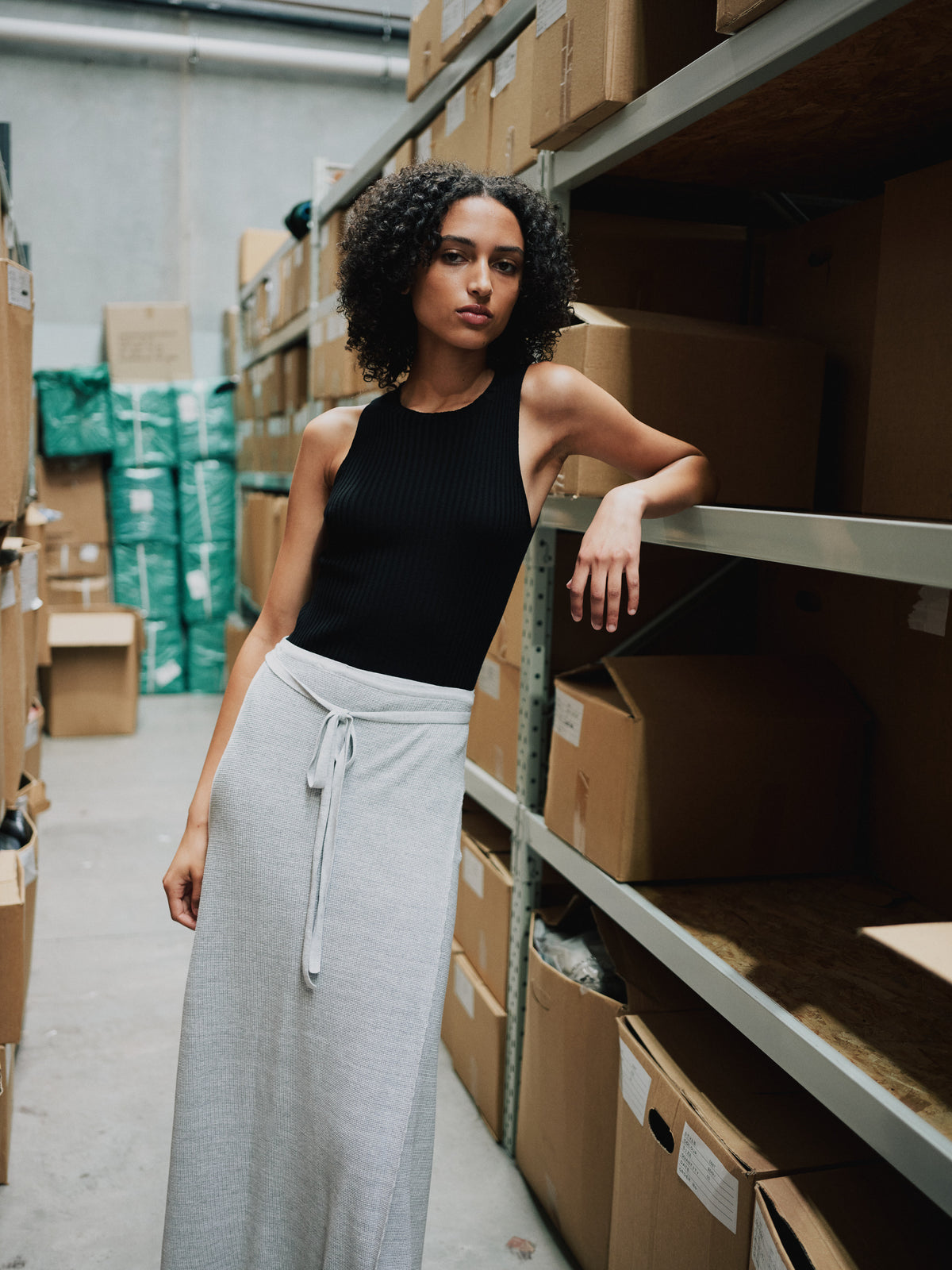 Standard Issue Cotton Waffle Wrap - White/Arctic