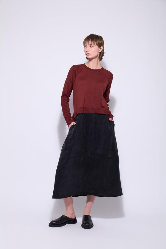 Neris Mix It Up Dress - Red Clay