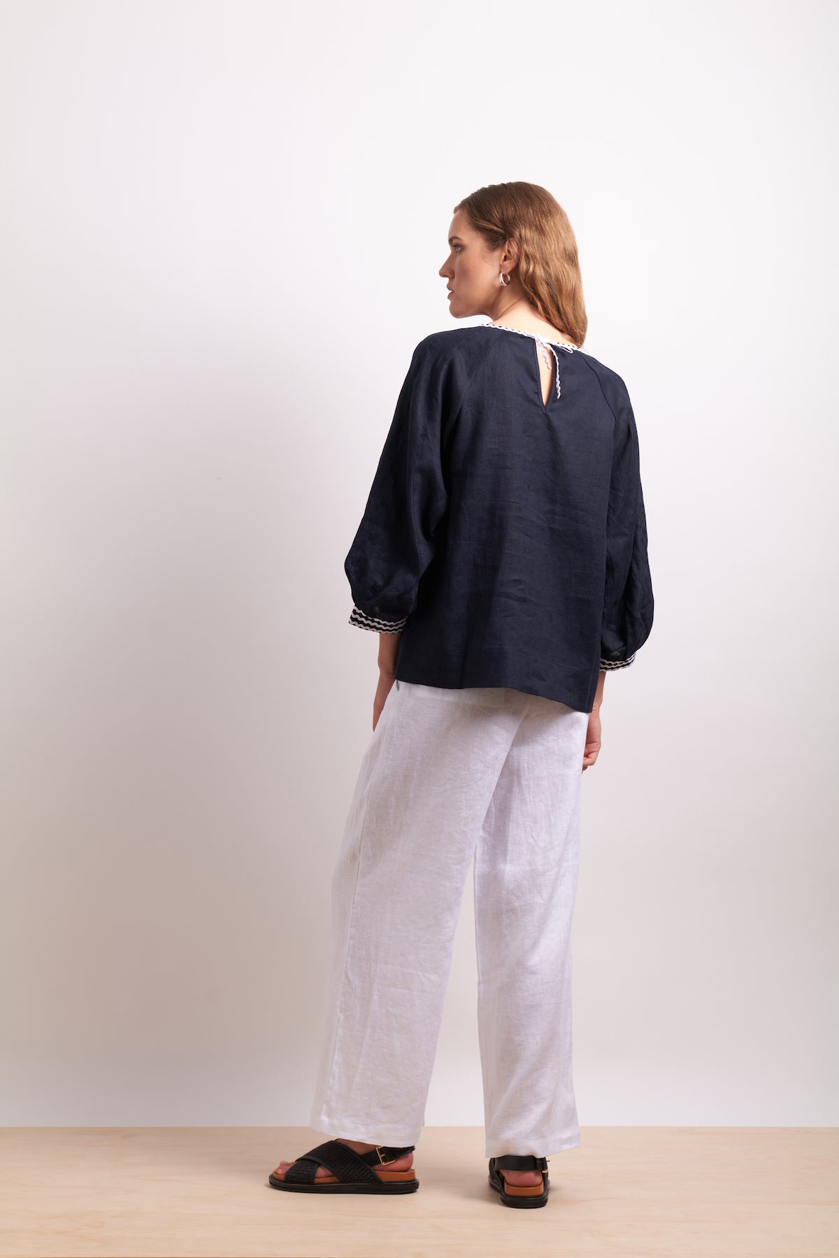 Neris Ric Rac Top - Indigo