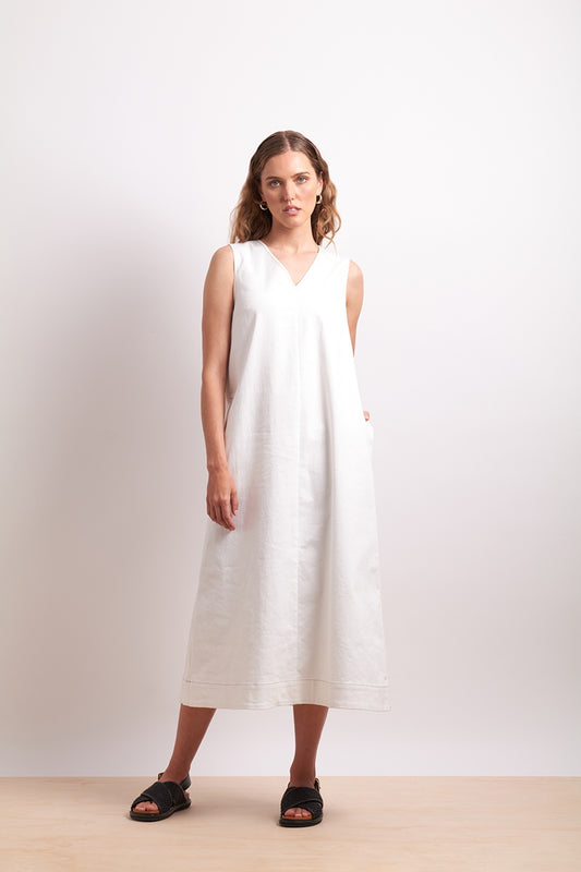 Neris Buckle Up Dress - Ivory