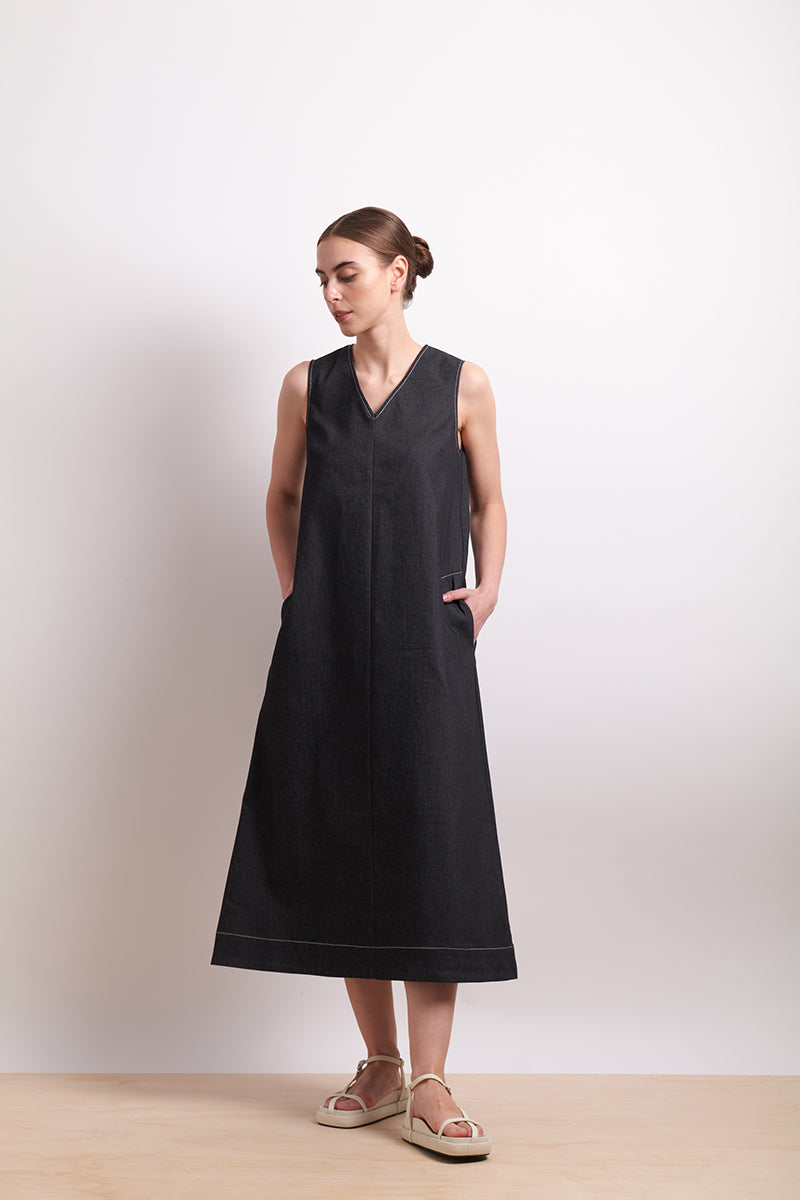 Neris Buckle Up Dress - Black