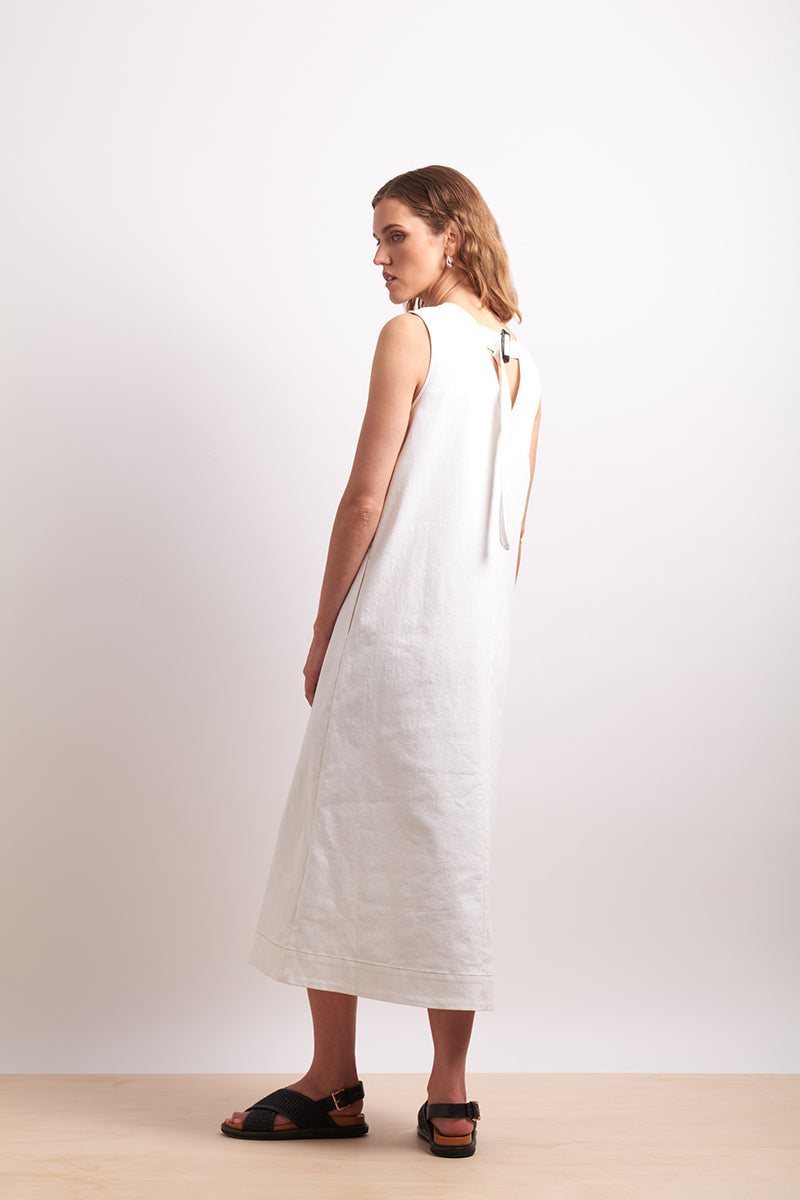 Neris Buckle Up Dress - Ivory