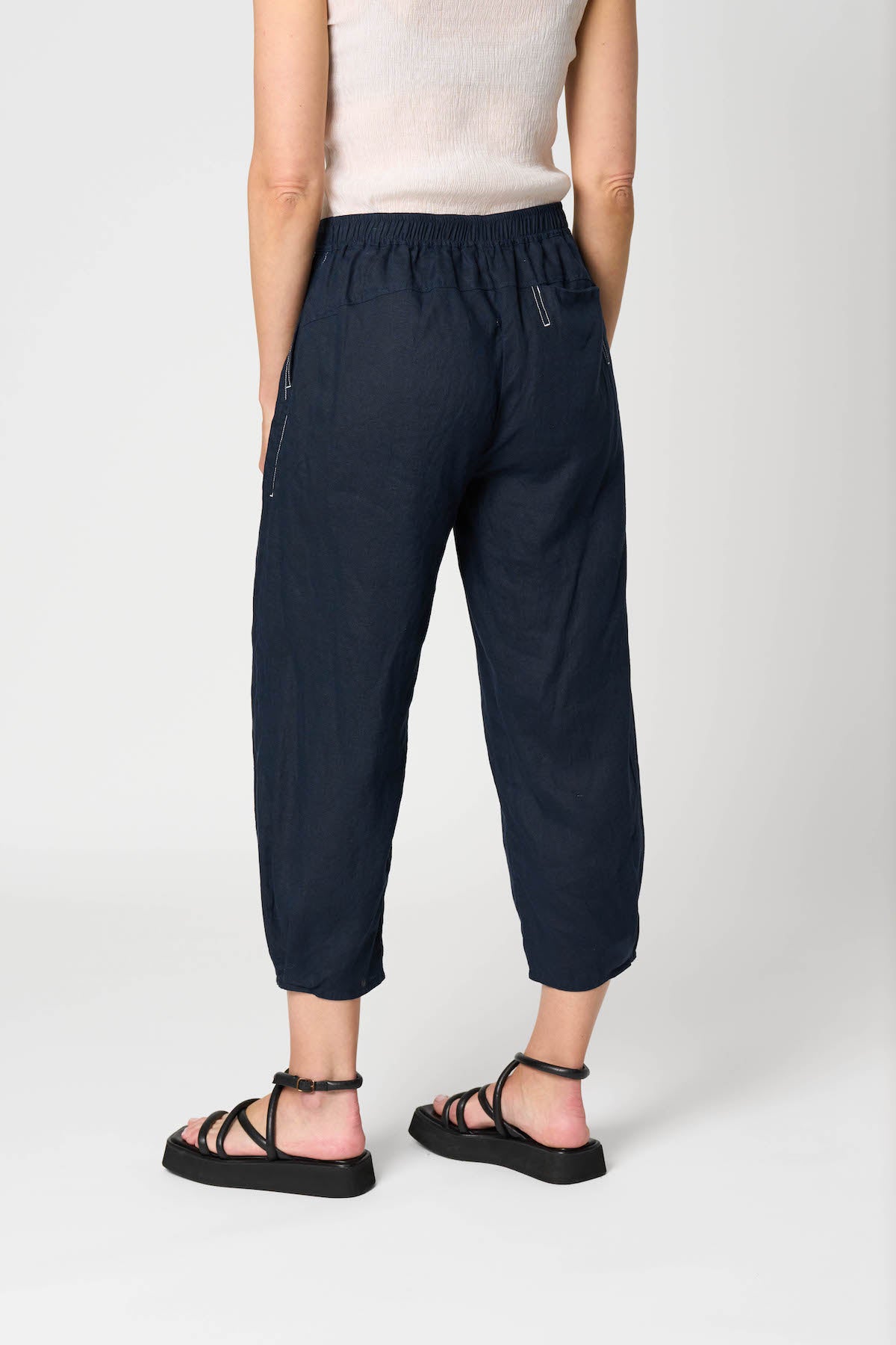 Neris In Contrast Pant - Indigo