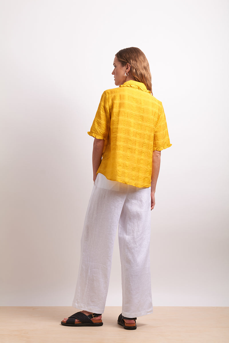 Neris The Ruffles Shirt - Dandelion