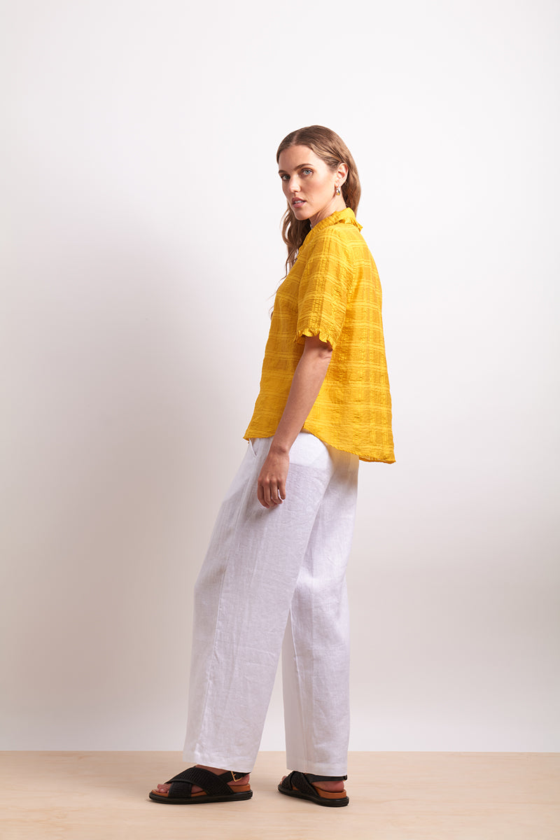 Neris The Ruffles Shirt - Dandelion