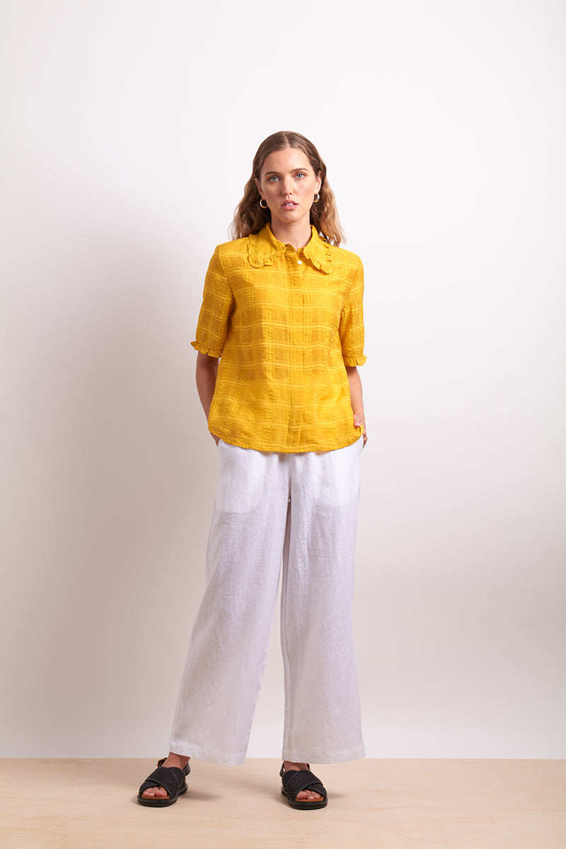 Neris The Ruffles Shirt - Dandelion