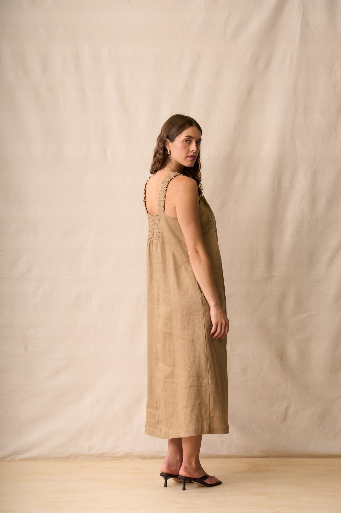 Neris Thu And Thru Dress - Biscotti