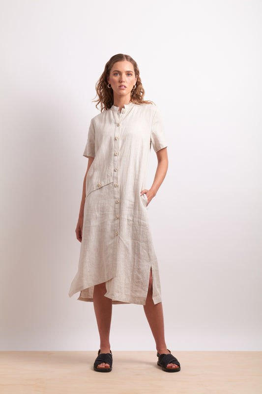 Neris Divine Angles Dress - Sesame