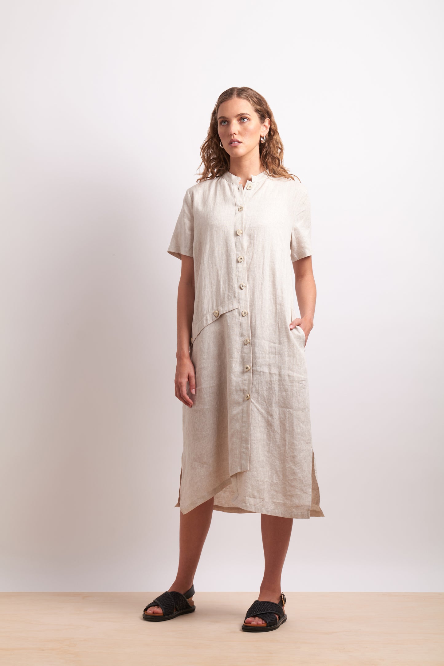Neris Divine Angles Dress - Sesame
