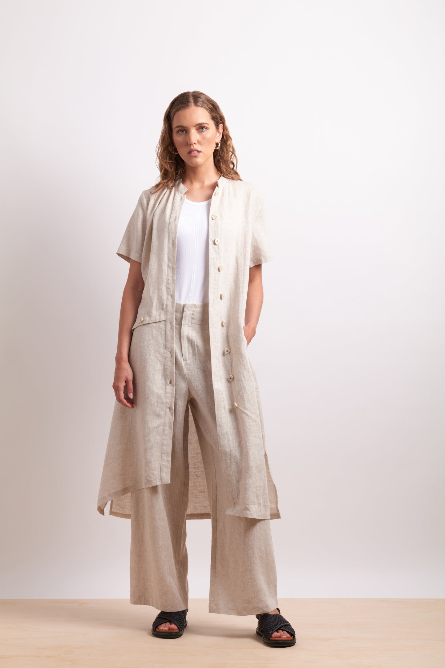 Neris Divine Angles Dress - Sesame
