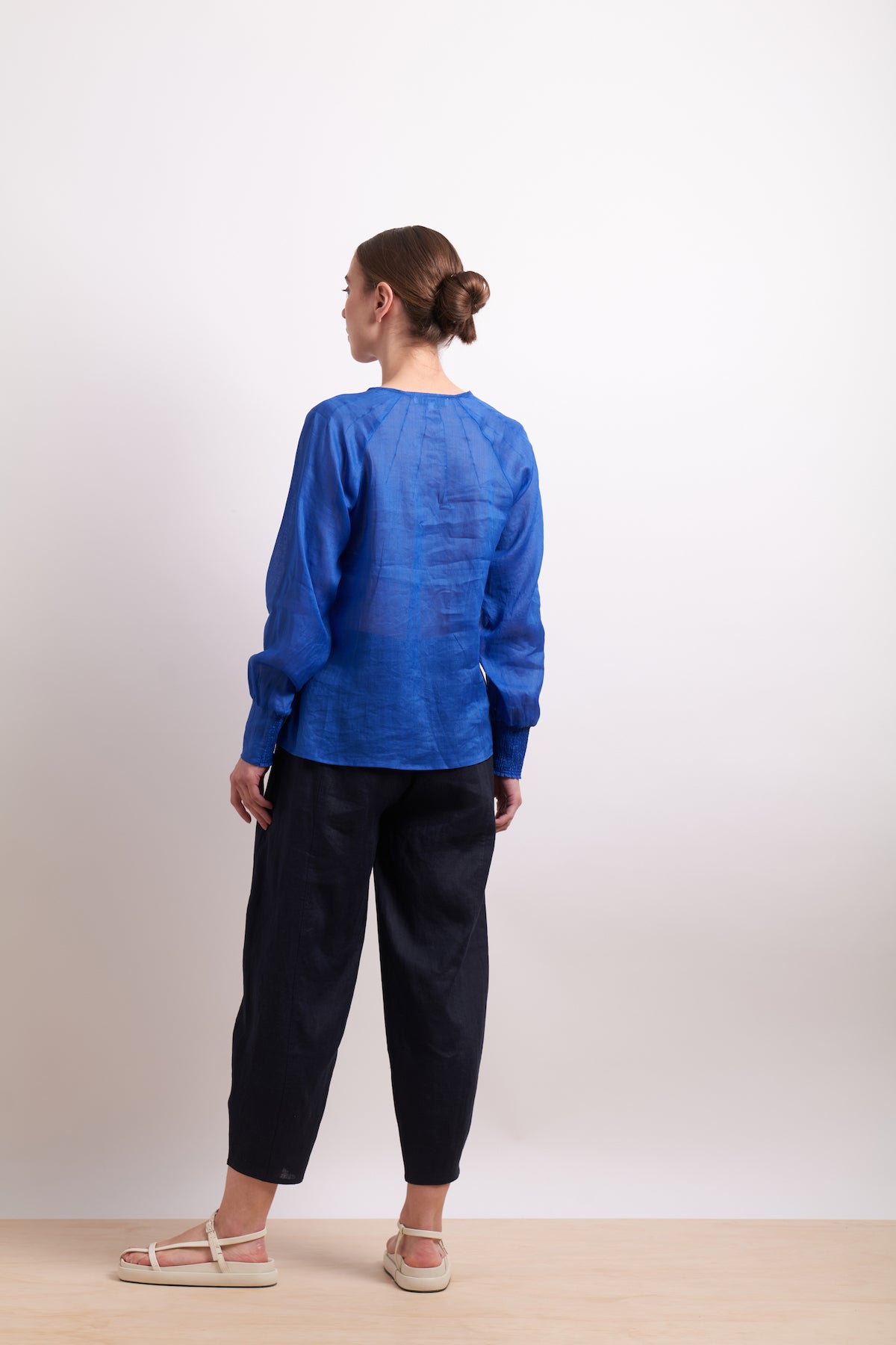 Neris Pin Tuck Blouse - Marina